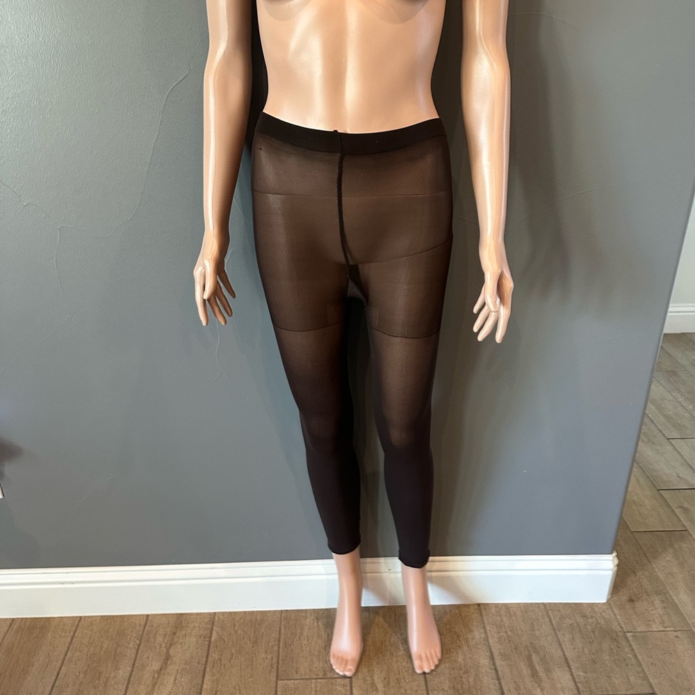 Brown Sheer Footless Tights